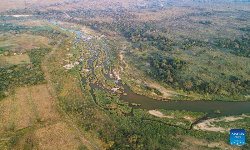 An aerial drone photo taken on May 29, 2026 shows a view of Kruger National Park in Mpumalanga Province, South Africa. South Africa's Kruger National Park on Saturday evening marked its 100th anniversary with a centenary celebration at Skukuza Rest Camp under the theme Our Heritage, Our Future. (Xinhua/Chen Wei)
