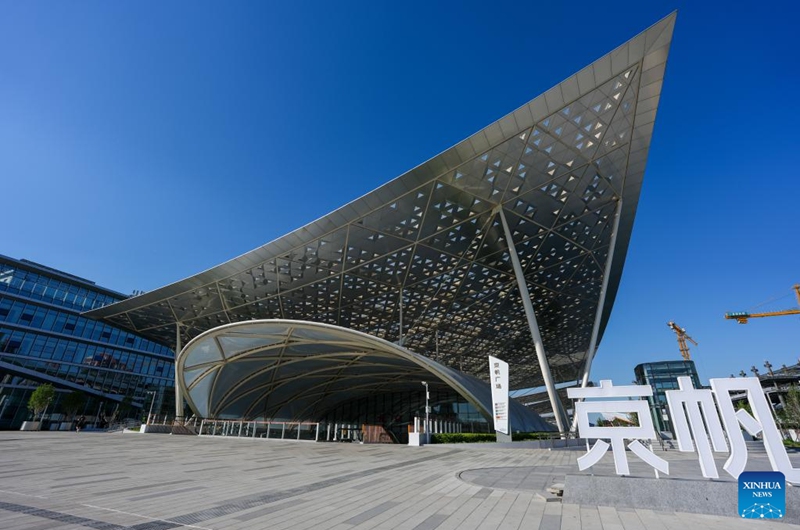 This photo taken on May 29, 2026 shows a view of the Beijing Tongzhou Railway Station in the Beijing Municipal Administrative Center in Beijing, capital of China. From 2016 to 2026, the Beijing Municipal Administrative Center marks a decade of planning and development. Over the past ten years, it has undergone a remarkable transformation into a vibrant modern area. Photo: Xinhua