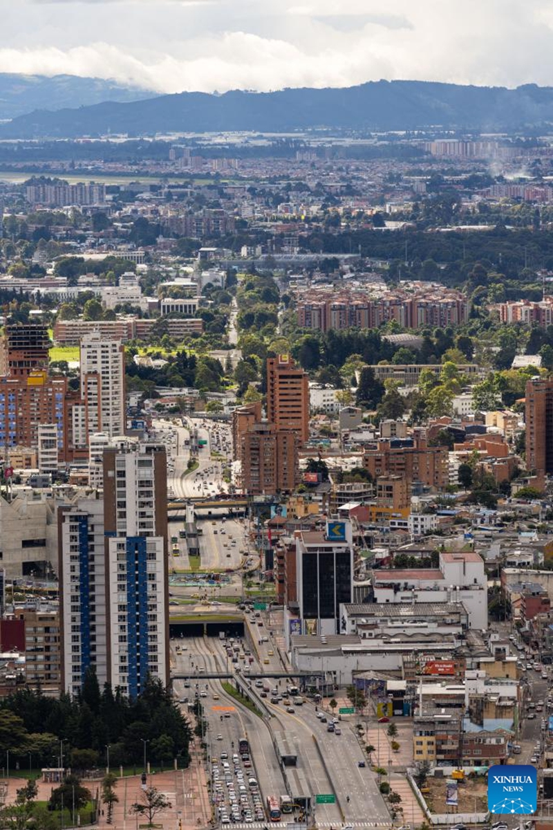 This photo taken on May 30, 2026 shows a view of Bogota, capital of Colombia. (Xinhua/Zhou Jiayi)