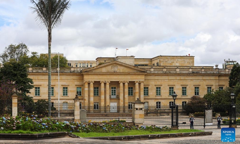 This photo taken on May 30, 2026 shows a view of the Presidential Palace in Bogota, capital of Colombia. (Xinhua/Zhou Jiayi)