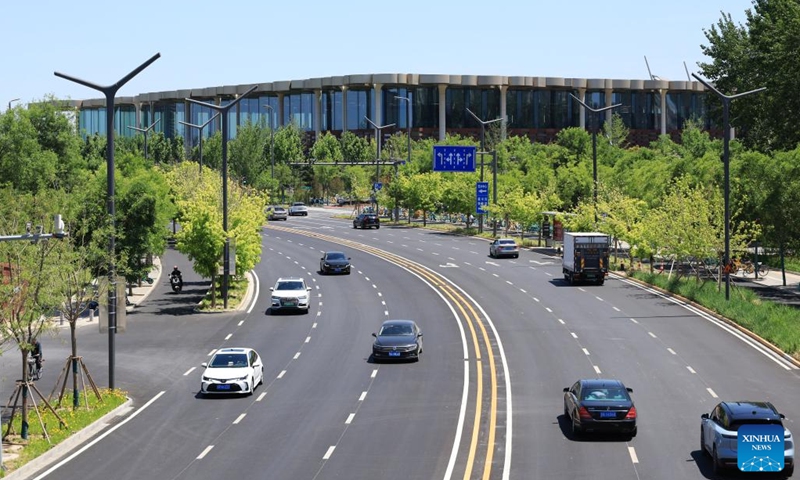 This photo taken on May 29, 2026 shows a view of the Beijing Library in the Beijing Municipal Administrative Center in Beijing, capital of China. From 2016 to 2026, the Beijing Municipal Administrative Center marks a decade of planning and development. Over the past ten years, it has undergone a remarkable transformation into a vibrant modern area. Photo: Xinhua