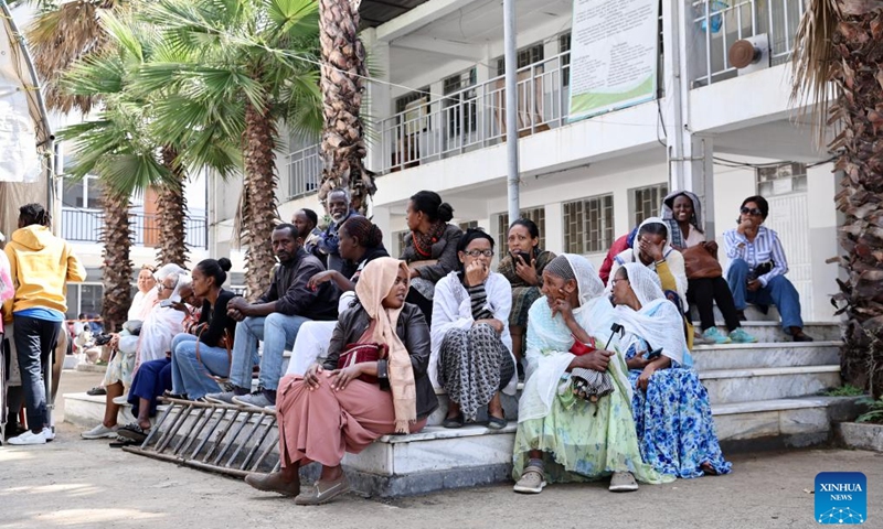 People wait to cast their ballots in the country's seventh general election at a polling station in Addis Ababa, Ethiopia, on June 1, 2026. Polling stations opened across Ethiopia on Monday morning as millions of voters are set to cast their ballots in the country's seventh general election. (Photo: Xinhua)