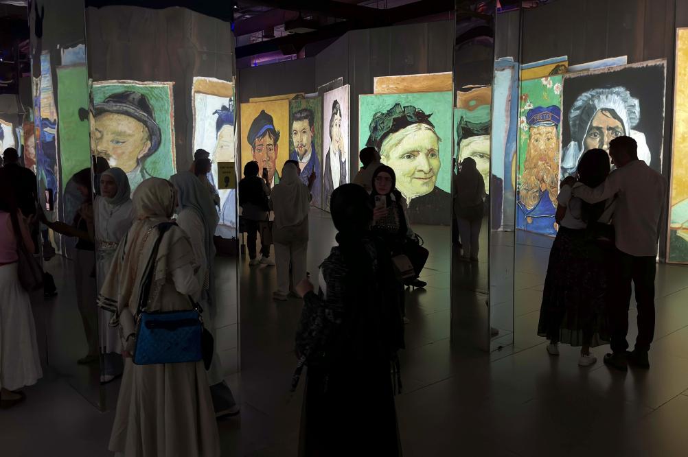 People visit the multimedia exhibition Beyond Van Gogh: The Immersive Experience in Cairo, Egypt, June 1, 2026. (Photo: Xinhua)