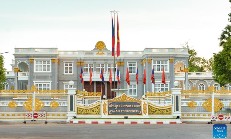 This photo taken on May 29, 2026 shows the Lao Presidential Palace in Vientiane, the capital of Laos. (Photo: Xinhua)