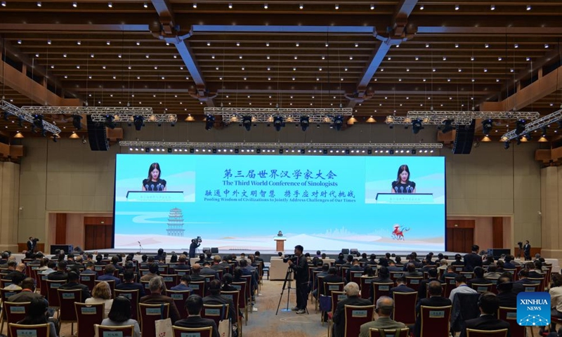People take part in the third World Conference of Sinologists in Dunhuang, northwest China's Gansu Province, on June 3, 2026. (Photo: Xinhua)