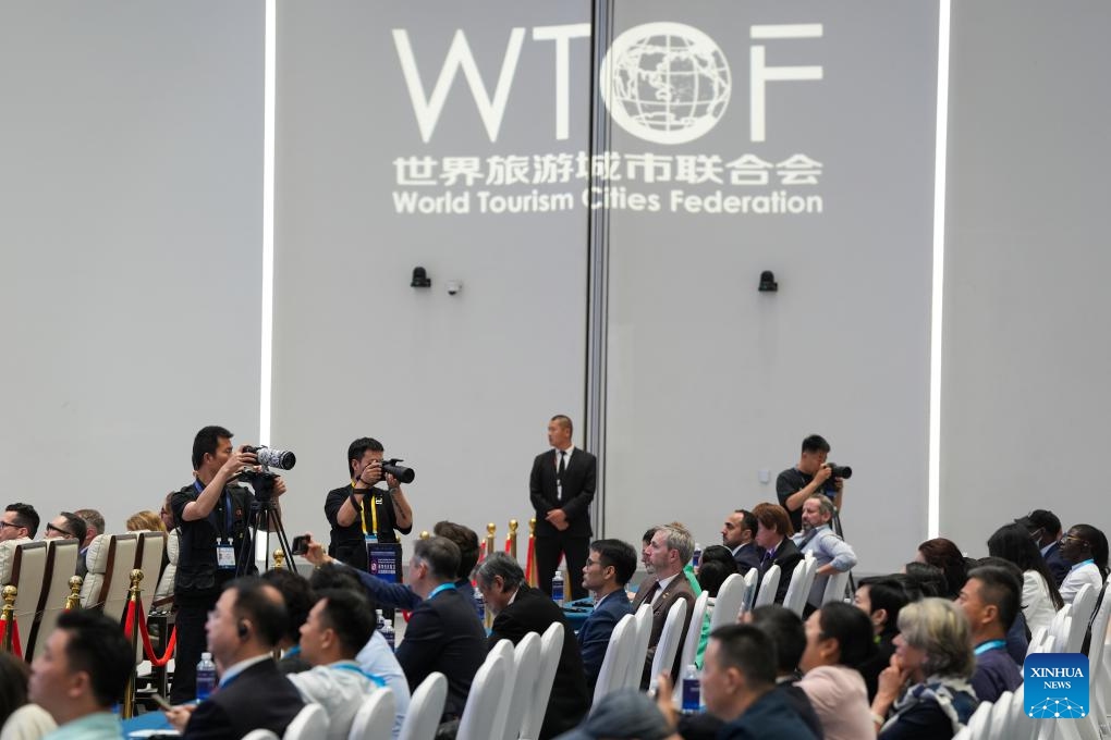 Guests attend the 2026 Global Mayors Dialogue - Beijing held in Beijing, capital of China, June 2, 2026. The 2026 Global Mayors Dialogue - Beijing opened here on Tuesday, during which representatives from 56 countries and regions, and 73 cities discussed on the digital and intelligent development of city tourism and a better city life prospect brought by the transformation and upgrading of tourism. (Photo: Xinhua)