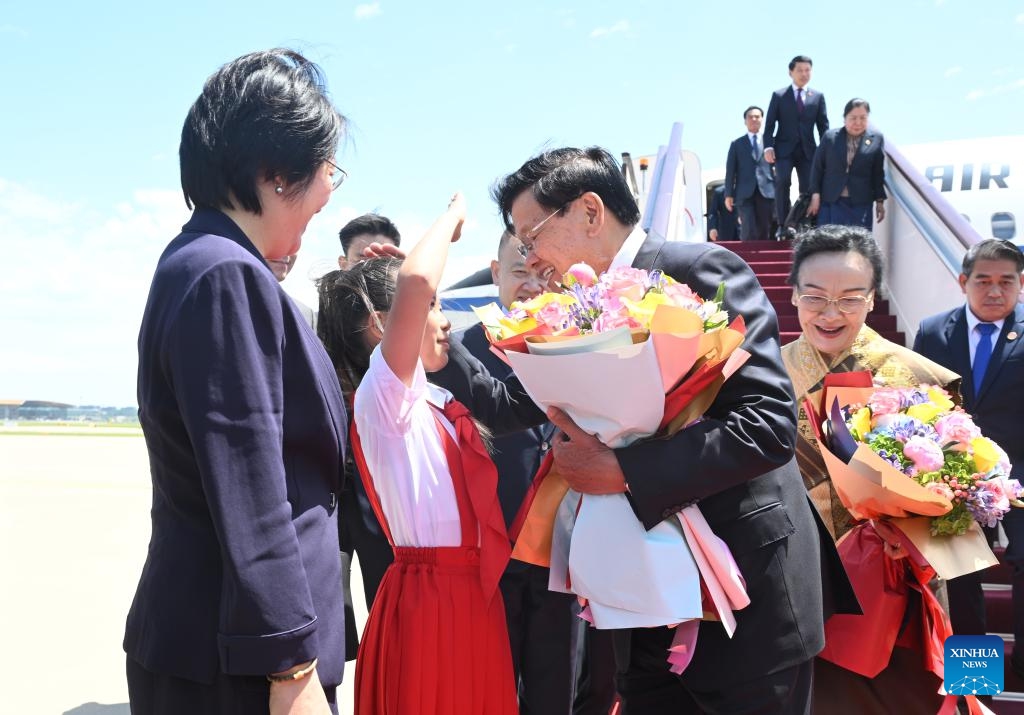 General Secretary of the Lao People's Revolutionary Party Central Committee and Lao President Thongloun Sisoulith arrives in Beijing, capital of China, June 4, 2026. Thongloun is in China for a five-day state visit. (Photo: Xinhua)