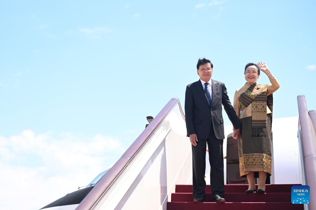 General Secretary of the Lao People's Revolutionary Party Central Committee and Lao President Thongloun Sisoulith arrives in Beijing, capital of China, June 4, 2026. Thongloun is in China for a five-day state visit. (Photo: Xinhua)