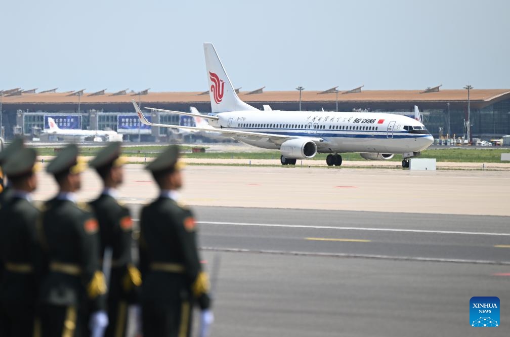 General Secretary of the Lao People's Revolutionary Party Central Committee and Lao President Thongloun Sisoulith arrives in Beijing, capital of China, June 4, 2026. Thongloun is in China for a five-day state visit. (Photo: Xinhua)