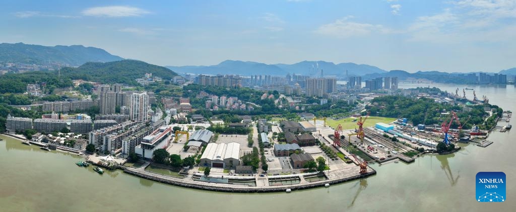 A panoramic drone photo taken on June 2, 2026 shows a view of the Foochow Arsenal cultural park in Fuzhou, southeast China's Fujian Province.

Located on the bank of the Majiang River in Fuzhou is the precious industrial and cultural heritage site known as the Foochow Arsenal, which stands as a witness to China's Self-Strengthening Movement and a memorable chapter in the country's modernization journey. (Xinhua/Lin Shanchuan)