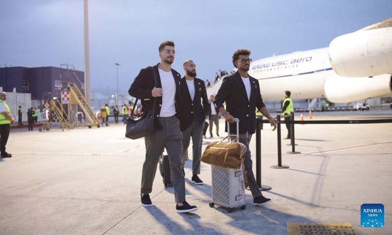 Members of the Iranian national football team arrive at Tijuana International Airport in Tijuana, Mexico, June 7, 2026. Photo: Xinhua