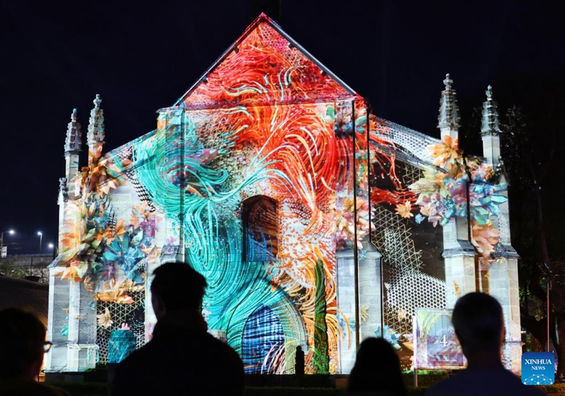 People visit the Vivid Sydney light festival in Sydney, Australia, June 6, 2026. The annual Vivid Sydney light festival is held here from May 22 to June 13 this year. Photo: Xinhua