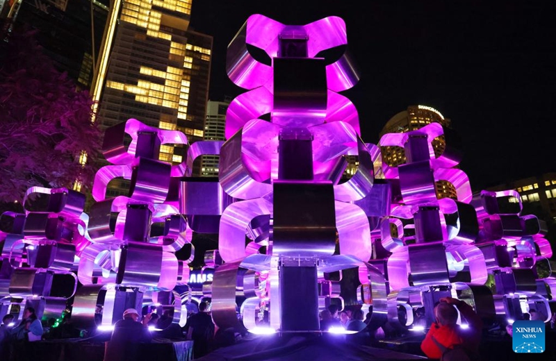 People visit the Vivid Sydney light festival in Sydney, Australia, June 6, 2026. The annual Vivid Sydney light festival is held here from May 22 to June 13 this year. Photo: Xinhua