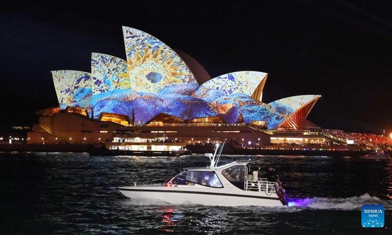 The Sydney Opera House is pictured during the Vivid Sydney light festival in Sydney, Australia, June 6, 2026. The annual Vivid Sydney light festival is held here from May 22 to June 13 this year. Photo: Xinhua