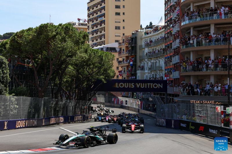 Race Start during the Formula One Monaco Grand Prix at Circuit de Monaco in Monte Carlo, Monaco, June 7, 2026. (Photo by Qian Jun/Xinhua)