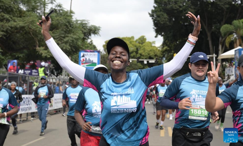 People take part in the Nairobi City Marathon in Nairobi, Kenya, June 7, 2026. (Xinhua/Yang Guang)
