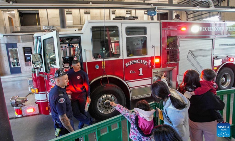 People view a fire truck at a fire hall during the 2026 Doors Open event in Richmond, British Columbia, Canada, on June 6, 2026.
The two-day annual event kicked off on Saturday, offering the public behind-the-scenes access to cultural, historical and community sites across the city. Photo: Xinhua