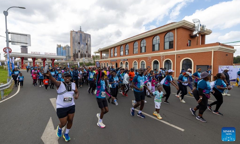 People take part in the Nairobi City Marathon in Nairobi, Kenya, June 7, 2026. (Photo by Kelly Ayodi/Xinhua)