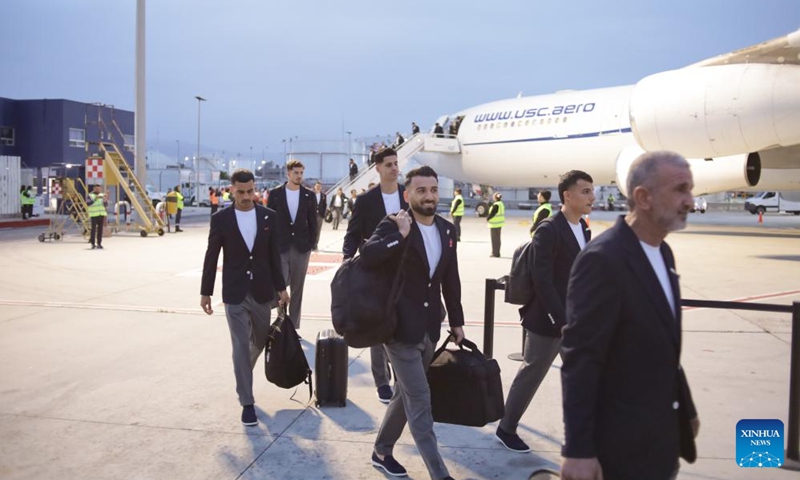 Members of the Iranian national football team arrive at Tijuana International Airport in Tijuana, Mexico, June 7, 2026. Photo: Xinhua