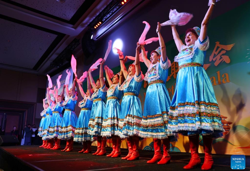 Actresses perform during a multicultural & multi-ethnic gala in Sydney, Australia, June 7, 2026. The event was held here ahead of the second International Day for Dialogue among Civilizations, a UN observance celebrated on June 10. (Xinhua/Gong Bing)