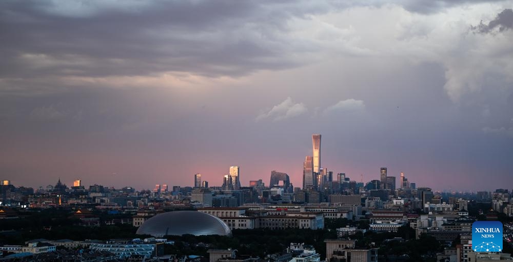 This photo taken on June 8, 2026 shows the skyline after rainfall in Beijing, capital of China. (Photo: Xinhua)