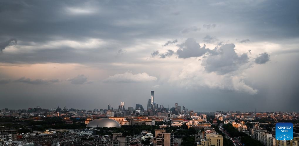This photo taken on June 8, 2026 shows the skyline after rainfall in Beijing, capital of China. (Photo: Xinhua)
