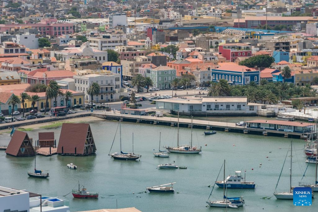 This photo taken on May 13, 2026 shows a city view of Mindelo, Sao Vicente Island, Cabo Verde. (Photo: Xinhua)