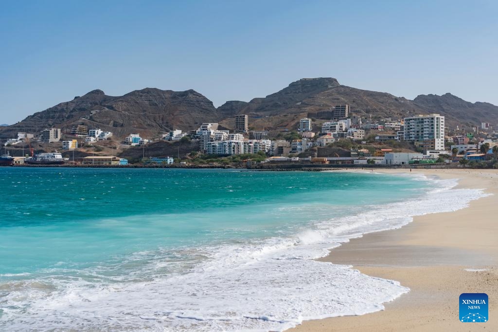 This photo taken on May 13, 2026 shows a coastal view of Mindelo, Sao Vicente Island, Cabo Verde. (Photo: Xinhua)