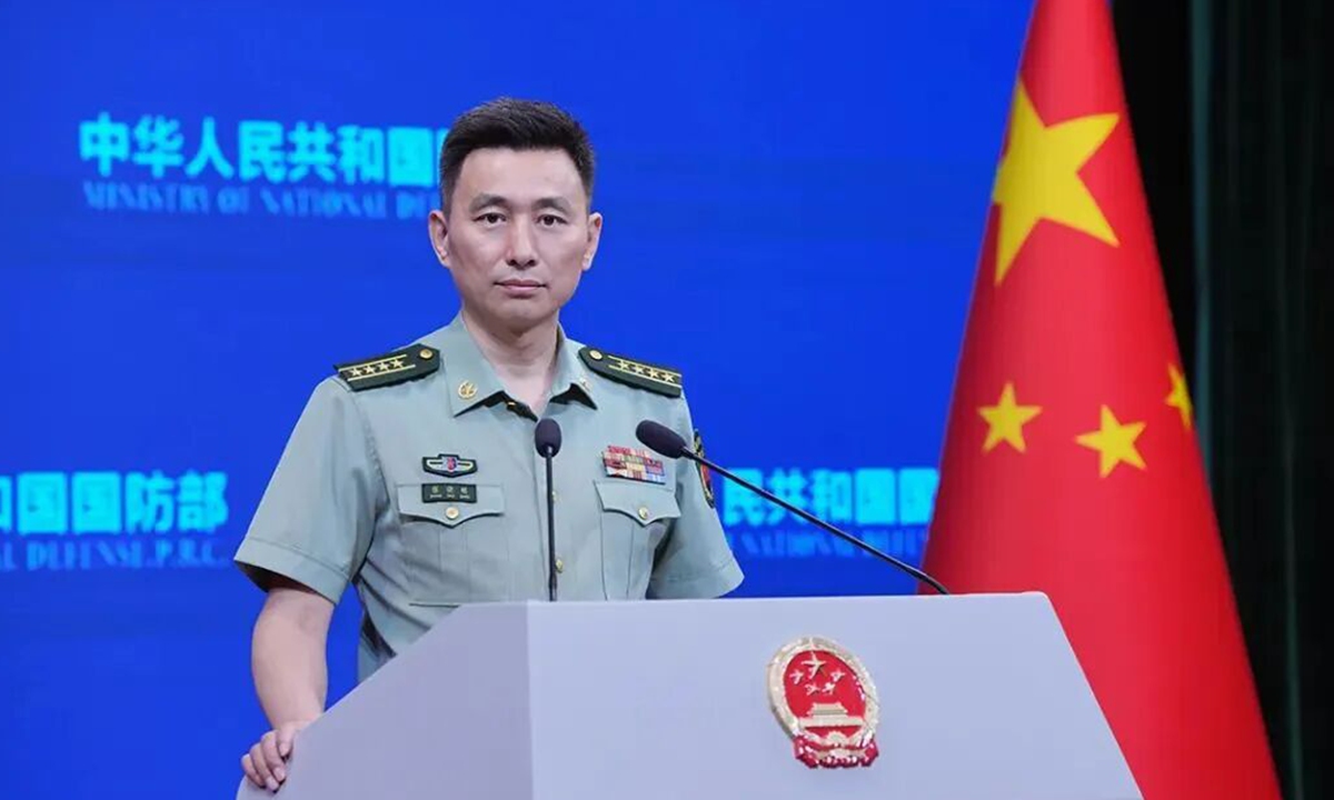 Zhang Xiaogang, a spokesperson of China's Ministry of National Defense