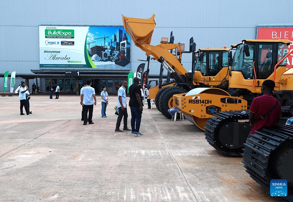 Visitors attend the 2nd International Construction, Building Materials, Machinery & Technologies Exhibition (Build Expo Cote d'Ivoire 2026) at the Abidjan Exhibition Center in Abidjan, Cote d'Ivoire, June 9, 2026. (Photo: Xinhua)