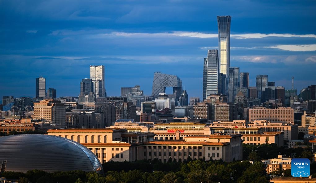 This photo taken on June 9, 2026 shows the city skyline at sunset in Beijing, capital of China. (Photo: Xinhua)