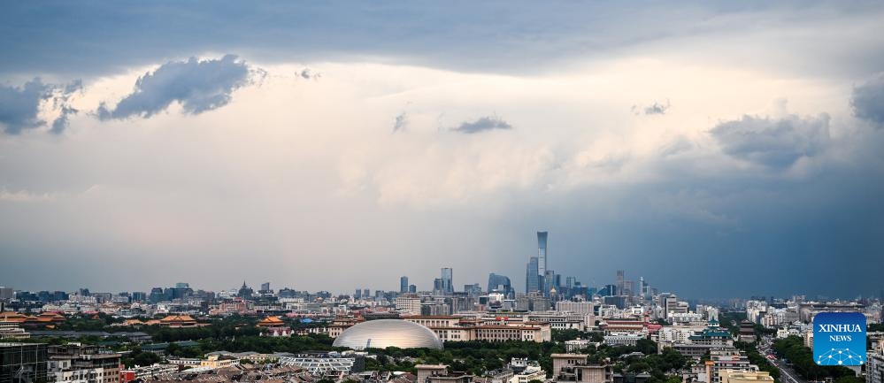 This photo taken on June 8, 2026 shows the skyline after rainfall in Beijing, capital of China. (Photo: Xinhua)