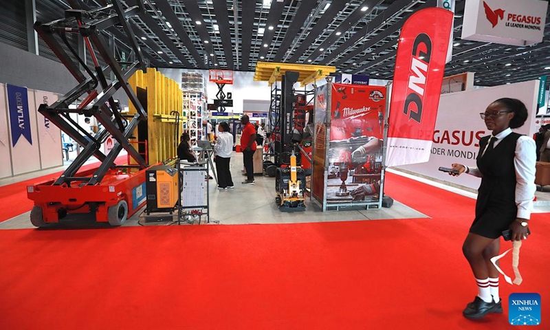 A woman visits the 2nd International Construction, Building Materials, Machinery & Technologies Exhibition (Build Expo Cote d'Ivoire 2026) at the Abidjan Exhibition Center in Abidjan, Cote d'Ivoire, June 9, 2026. (Photo: Xinhua)