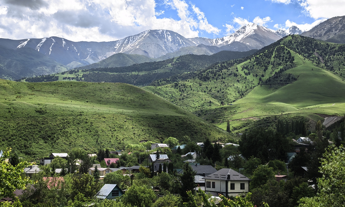 A view of the Tianshan Mountains in Kyrgyzstan Photo: Liu Yang/GT