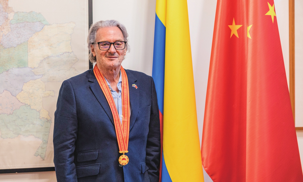 Left: Sergio Fausto Cabrera Cárdenas, ambassador of Colombia to China Photo: Li Hao/GT