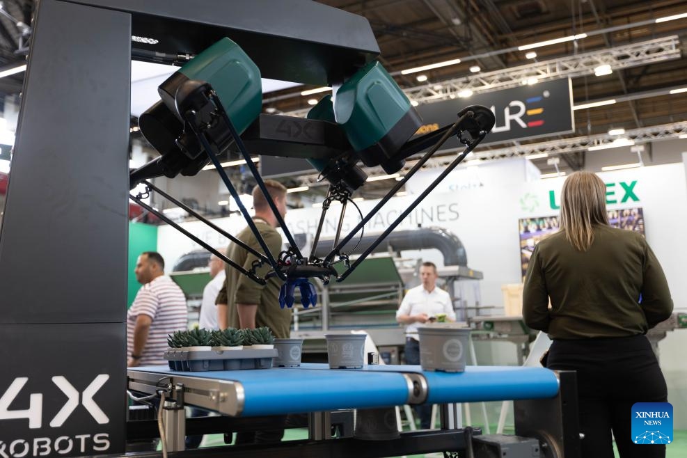 People visit the GreenTech Amsterdam 2026 in Amsterdam, the Netherlands, June 10, 2026. The three-day event that kicked off here Tuesday showcases the innovations in the horticulture industry. (Photo: Xinhua)