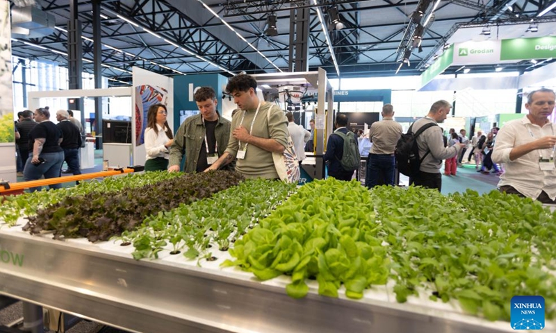 People visit the GreenTech Amsterdam 2026 in Amsterdam, the Netherlands, June 10, 2026. The three-day event that kicked off here Tuesday showcases the innovations in the horticulture industry. (Photo: Xinhua)