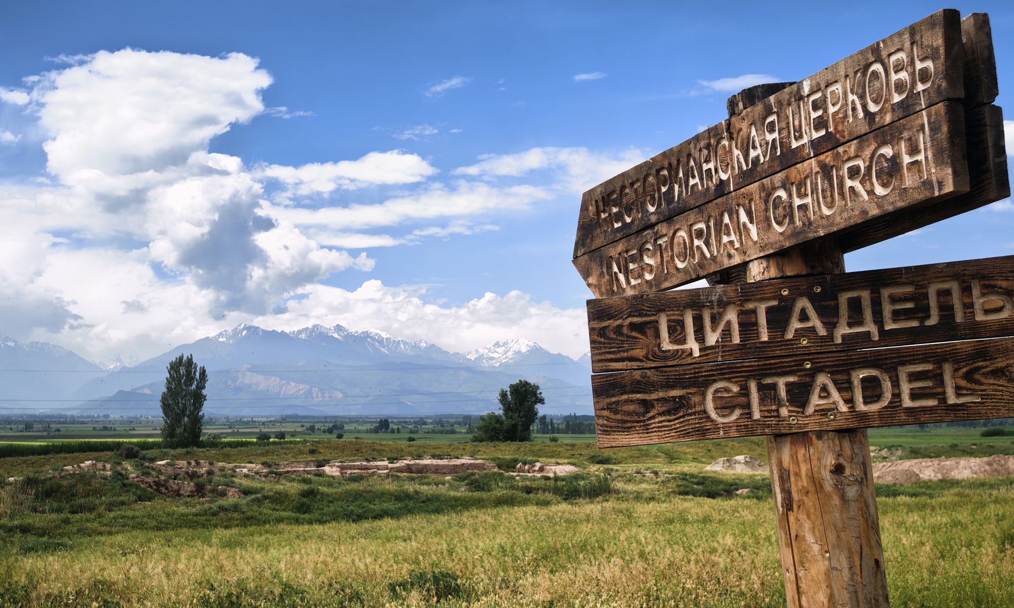 A view of the area where the Suyab ruins are located in Tokmok, Kyrgyzstan  Photo: Liu Yang/GT