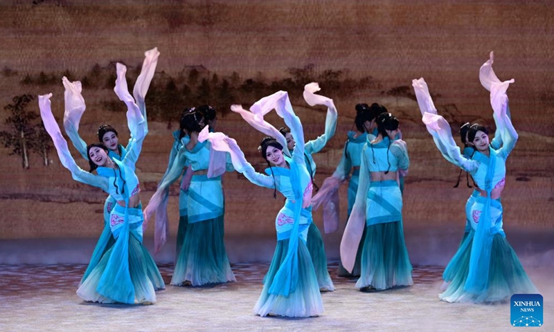 Artists stage a performance during the 18th Straits Forum in Xiamen, southeast China's Fujian Province, June 13, 2026. The 18th Straits Forum was held in Xiamen on Saturday. (Xinhua/Lin Shanchuan)