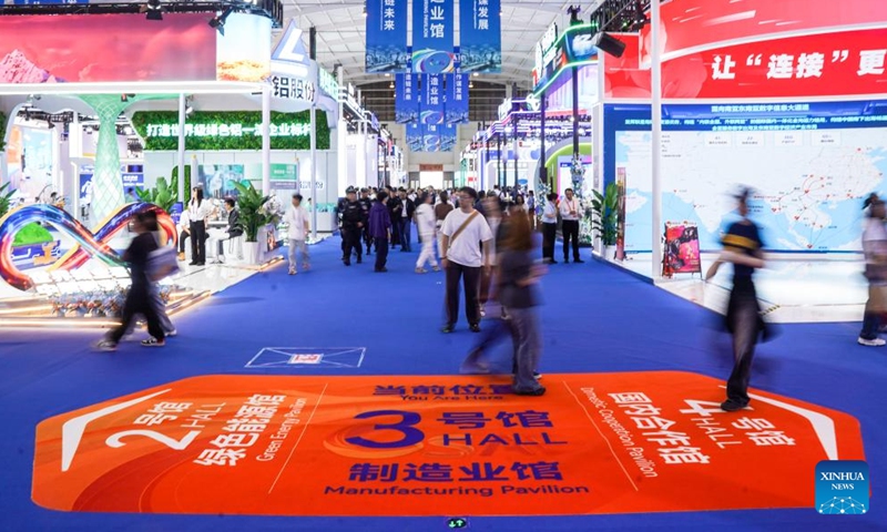 People visit the 10th China-South Asia Expo in Kunming, southwest China's Yunnan Province, June 12, 2026. The 10th China-South Asia Expo kicked off on Thursday in Kunming City, capital of southwest China's Yunnan Province. The event has put an emphasis on enhancing regional trade and industrial cooperation under the theme Solidarity and Coordination for Common Development. (Xinhua/Peng Yikai)
