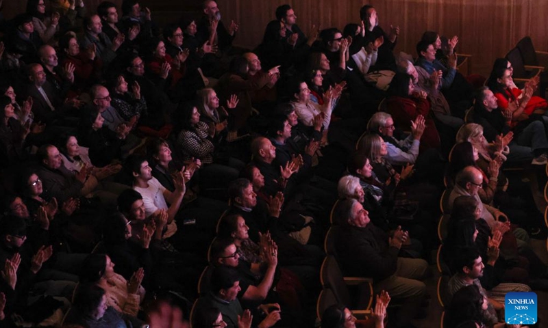The audience enjoys a performance during a cultural exchange event in Santiago, Chile, June 12, 2026. A cultural exchange event was held in Santiago on Friday to celebrate the International Day for Dialogue among Civilizations and mark the inauguration of the China Cultural Center in Santiago. (Xinhua/Zhou Jiayi)