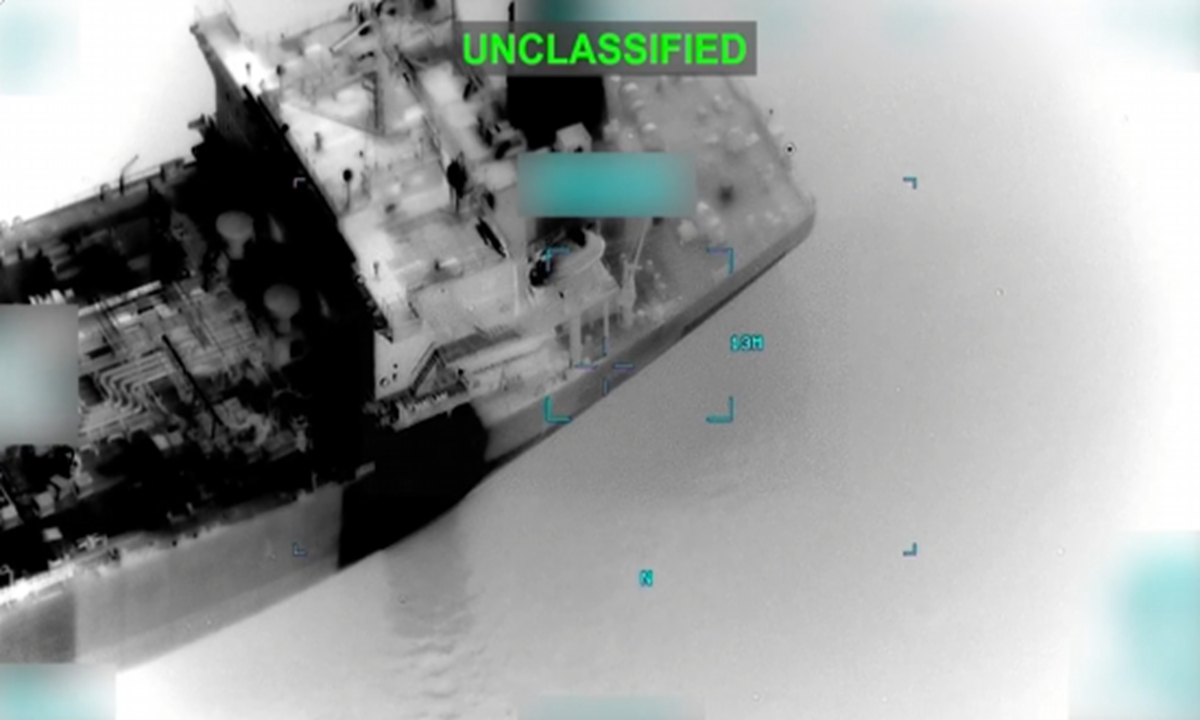US forces strike Palau-flagged M/T Settebello as it transits the Gulf of Oman on June 9, 2026. Photo: Screenshot from US Central Command's account on X