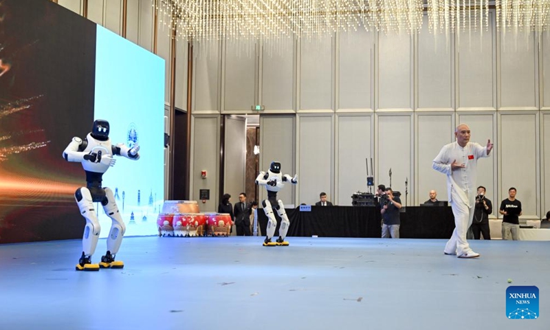 A Taichi performance is staged at the reception on the occasion of the 25th anniversary of the Shanghai Cooperation Organization (SCO) in Beijing, capital of China, June 15, 2026. (Photo: Xinhua)