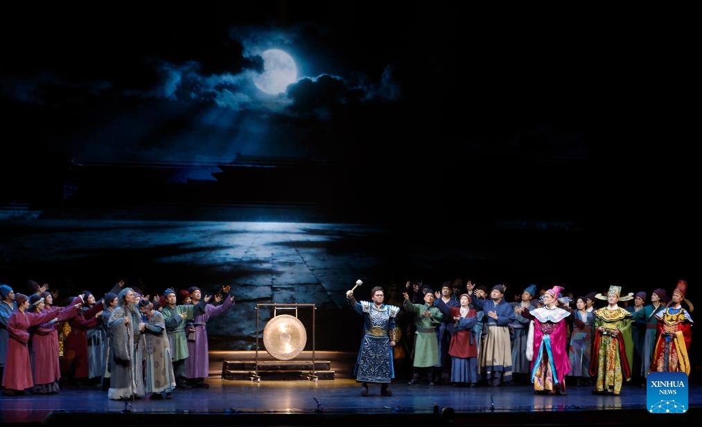 Artists of China National Opera House perform in the Turandot opera at Palace Hall in Bucharest, Romania, June 15, 2026. (Photo: Xinhua)