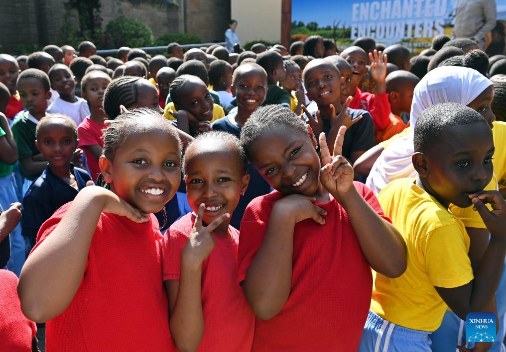 Children pose for a photo at the National Museum of Kenya in Nairobi, Kenya, May 22, 2026. The Day of the African Child, observed every year on June 16, is a day to honor the resilience of children and reflect on the progress made in ensuring their rights across Africa. The theme of this year's event is Ensuring universal access to water, sanitation and hygiene for every child in Africa. (Photo: Xinhua)