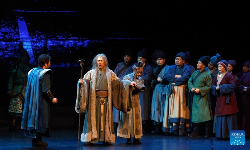 Artists of China National Opera House perform in the Turandot opera at Palace Hall in Bucharest, Romania, June 15, 2026. (Photo: Xinhua)