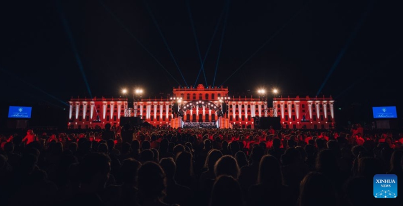 This photo taken on June 19, 2026 shows a view of the Summer Night Concert 2026 presented by the Vienna Philharmonic Orchestra in Vienna, Austria. (Niklas Schnaubelt/The Vienna Philharmonic Orchestra/Handout via Xinhua)