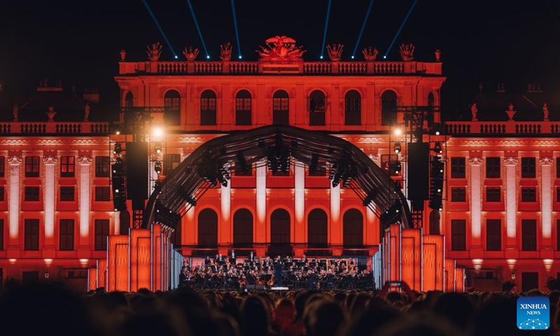 This photo taken on June 19, 2026 shows a view of the Summer Night Concert 2026 presented by the Vienna Philharmonic Orchestra in Vienna, Austria. (Niklas Schnaubelt/The Vienna Philharmonic Orchestra/Handout via Xinhua)