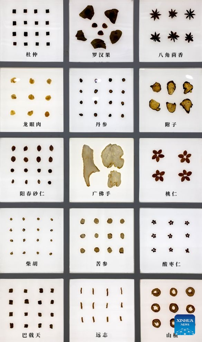 This photo taken on June 18, 2026 shows traditional Chinese medicinal herbs at the National Modern TCM Innovation Center in north China's Tianjin. The National Modern TCM Innovation Center has been dedicated to improving the quality and efficiency of the traditional Chinese medicine (TCM) industry. It focuses on areas such as high-quality TCM material supply, modernized TCM production, intelligent transformation of equipment, and market-oriented application. Photo: Xinhua