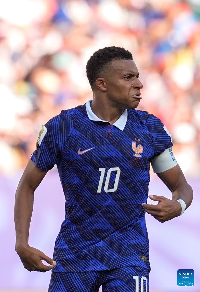 Kylian Mbappe of France competes during the round of 16 match between France and Paraguay at the 2026 FIFA World Cup at Philadelphia Stadium in Philadelphia, the United States, July 4, 2026. (Xinhua/Lui Siu Wai)

